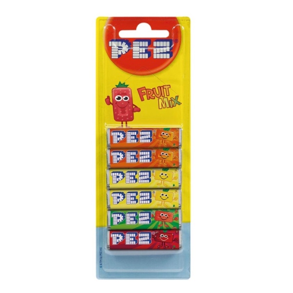 Fruit Flavour PEZ Refill Tablets 6 Pack Sweets 51g